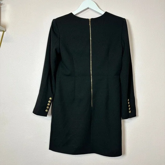 WHITE HOUSE BLACK MARKET Black Blazer Dress, Size Petitie 8P - Picture 2 of 8